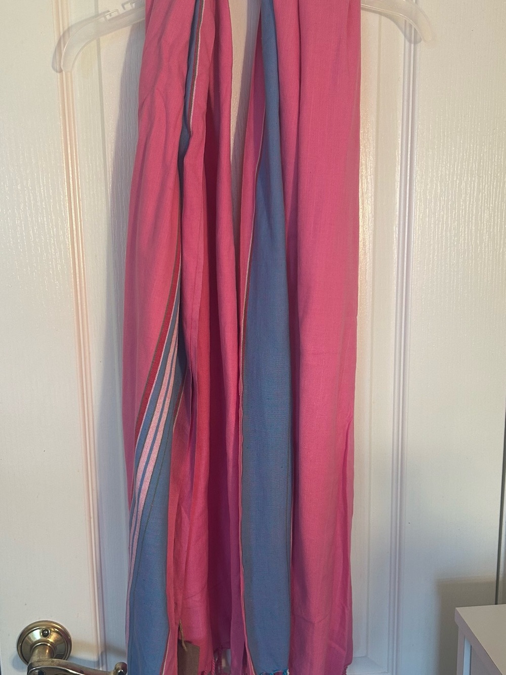 New Women’s Pink and Blue Lightweight Scarf Little Weekend